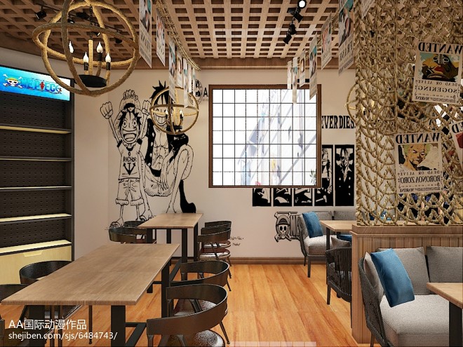 動漫主題店裝修設計范例-裝修設計效果圖-AA國際動漫設計師作品-設計本
